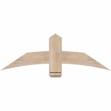 Ekena Millwork Bellingham Smooth Timber Gable Bracket, Douglas Fir, 48"W x 16"H x 1 1/2"D x 5 1/2"F, 8/12 Pitch GBW048X16X0206BEL00SDF